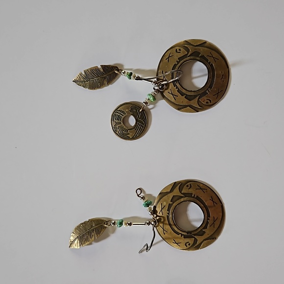 Indigenous Designed Pisces Fish Earrings - Picture 3 of 6